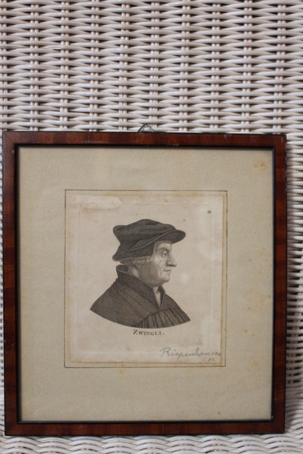 Kupferstich Ulrich Zwingli / Ernst Ludwig Riepenhausen